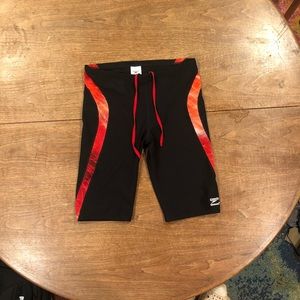 Speedo Endurance Mens shorts size 34 black red compression